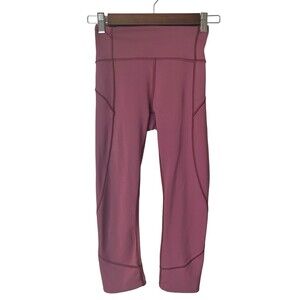 lululemon athletica In Movement Crop Leggings Everlux 19" Size 2 #341